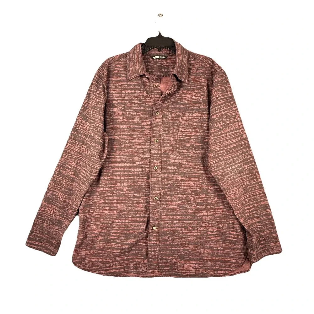 The North Face Shirt Mens XL Burgundy Button Down Long Sleeve Hiking Performance